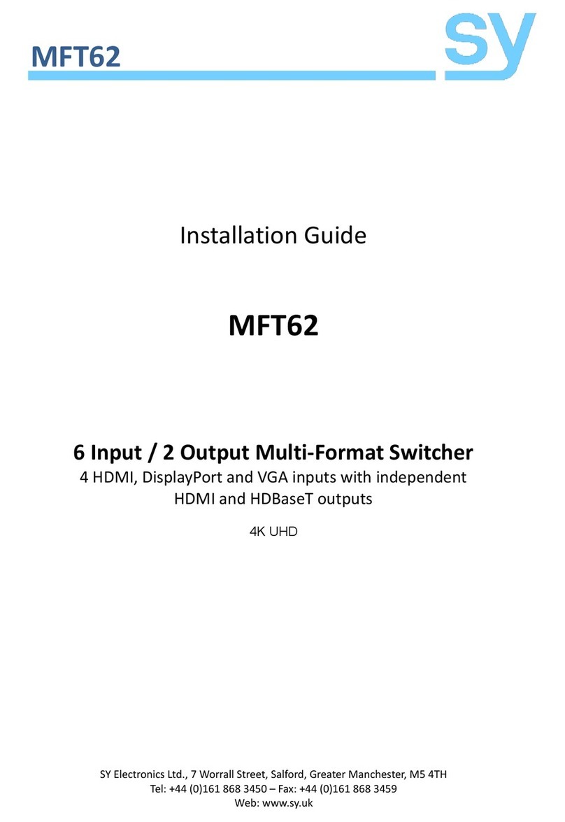 SY MFT62 installation guide SY MFT62 installation guide