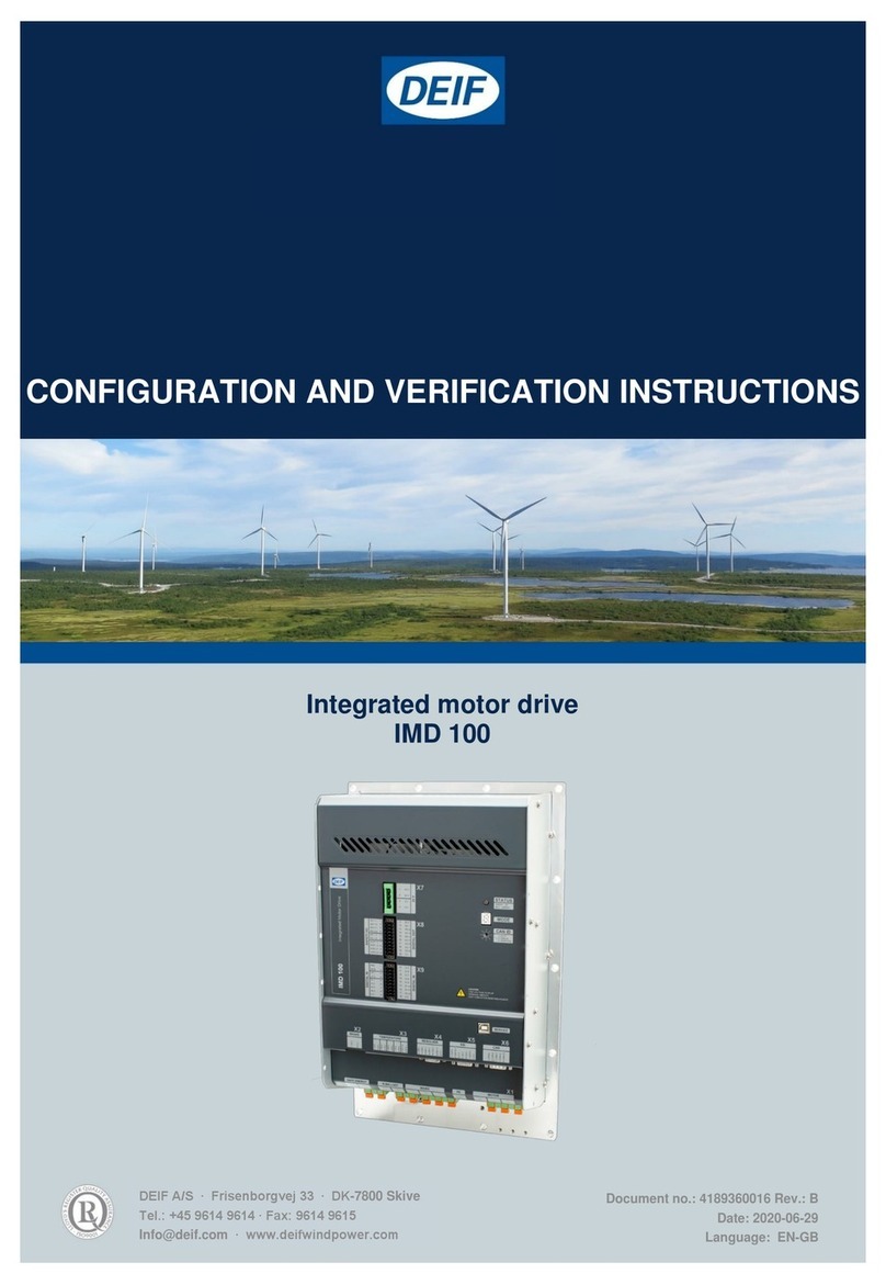 Deif IMD 100 CONFIGURATION AND VERIFICATION INSTRUCTIONS