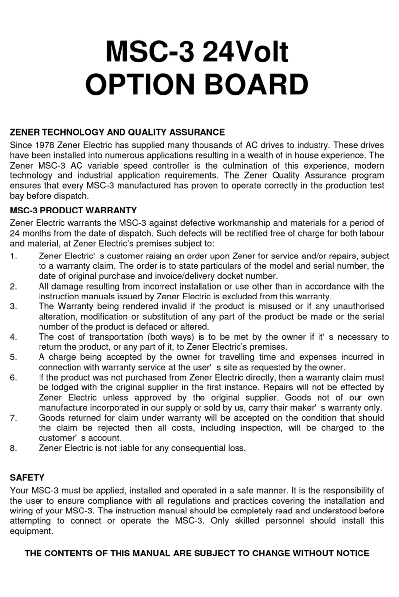 Zener MSC-3 manual