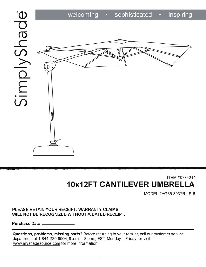 Simply Shade AG35-3037R-LS-6 manual