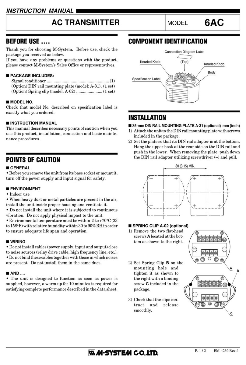 M-system 6AC instruction manual