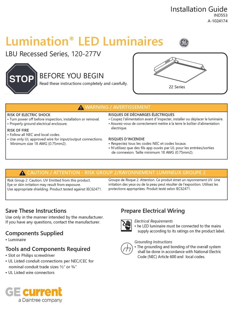 Daintree GE Current Lumination LBU Recessed Series User manual