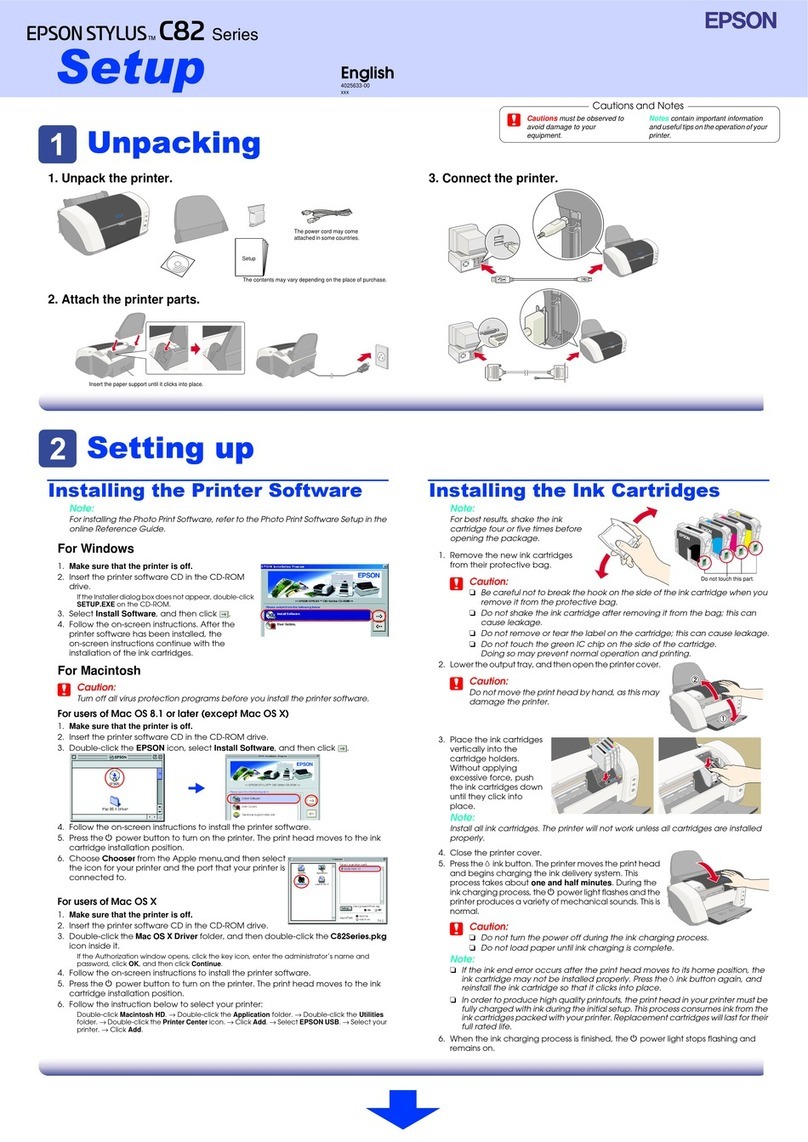 Epson STYLUS C82 Series User guide