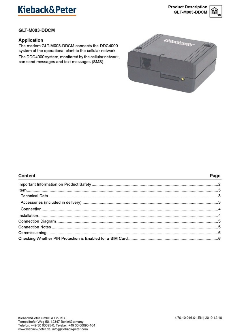 Kieback&Peter GLT-M003-DDCM Product description
