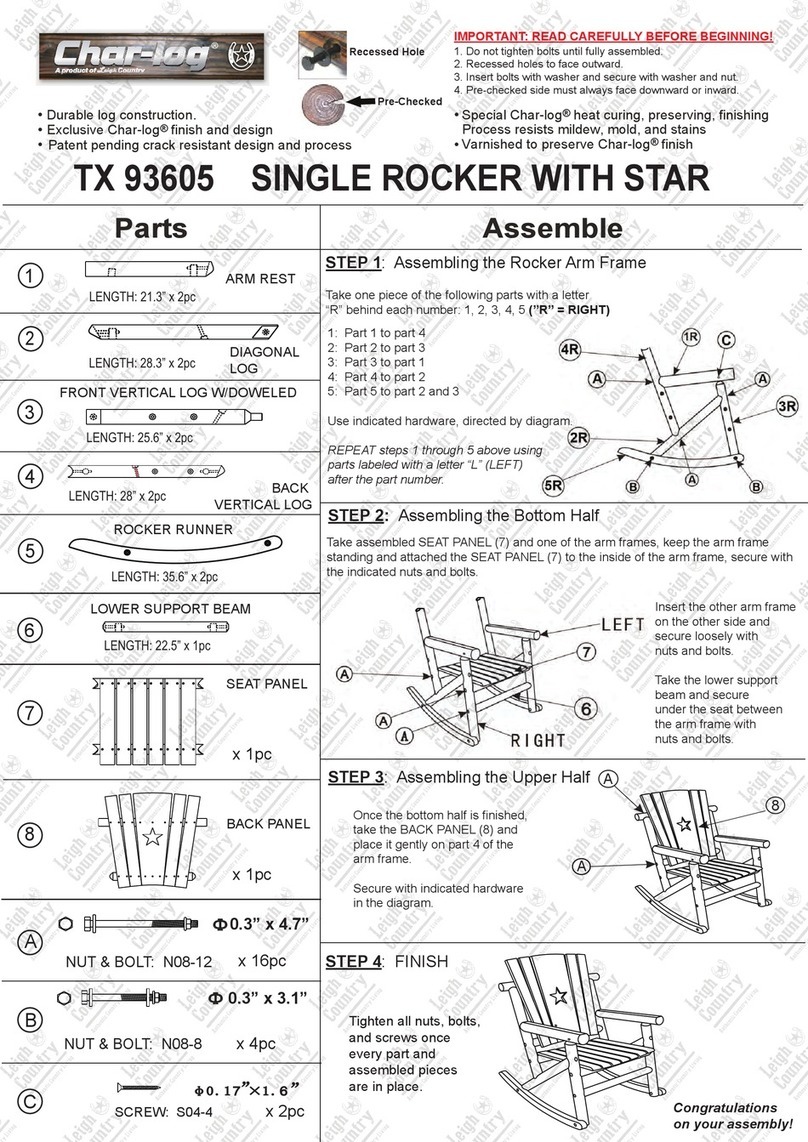 Leigh Country Char-Log TX 93605 manual Leigh Country Char-Log TX 93605 manual