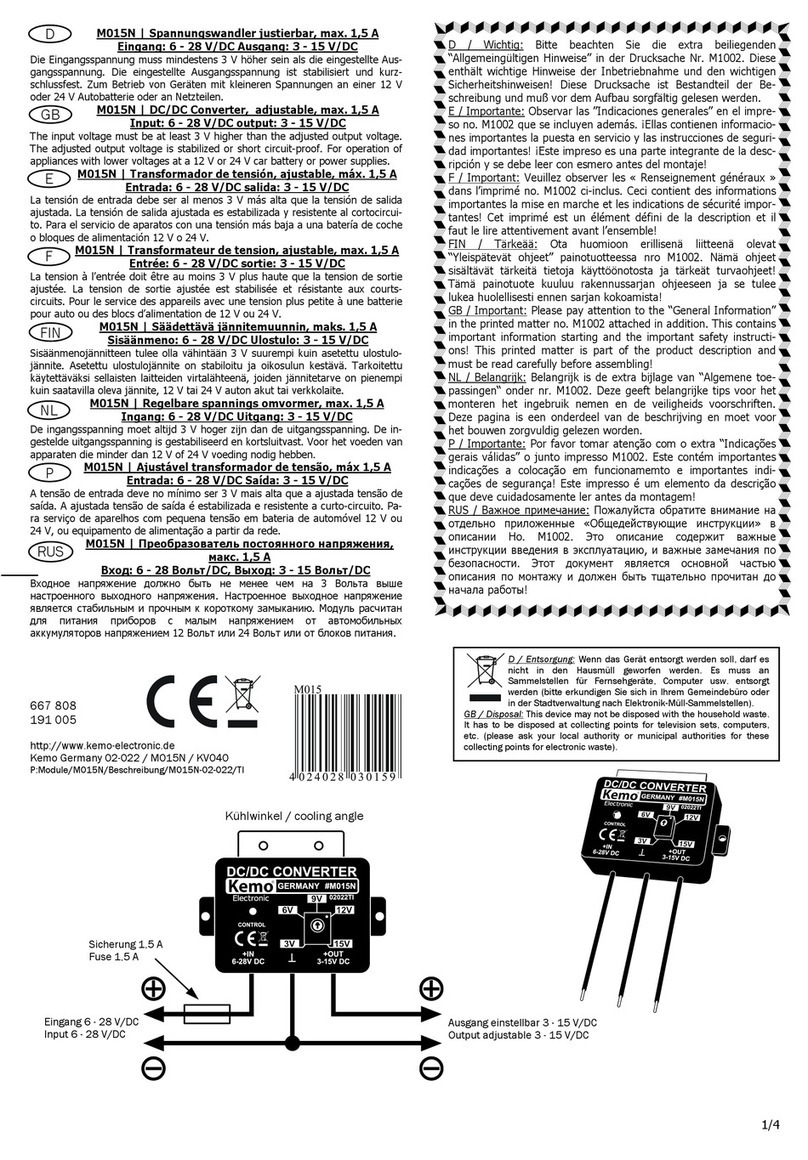Kemo M015N manual