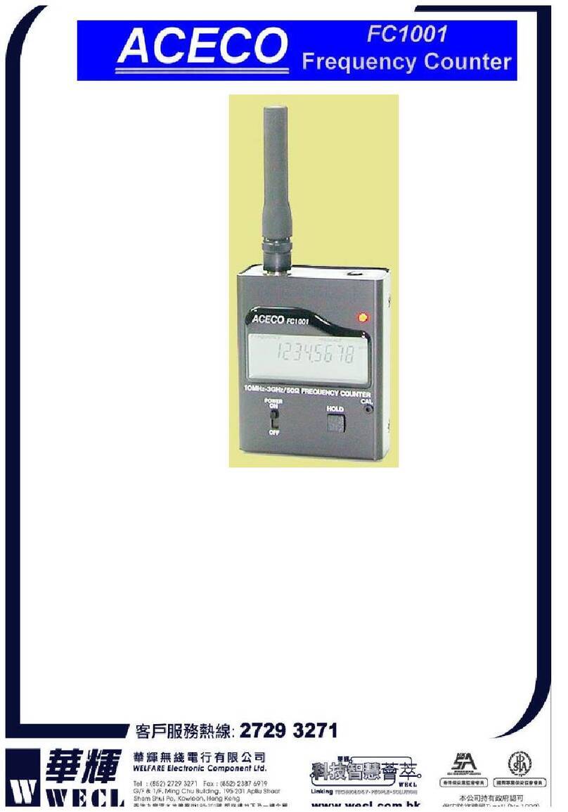 ACECO FC1001 manual