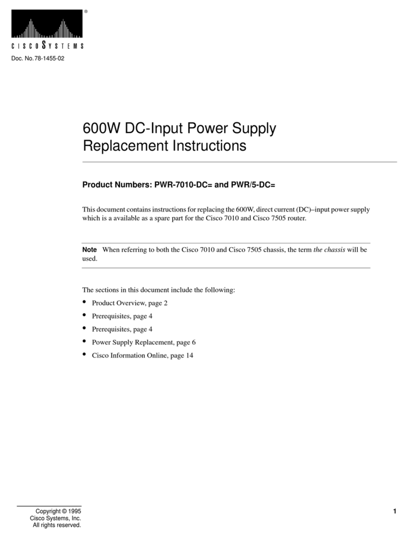 Cisco PWR-7010-DC Replacement instructions