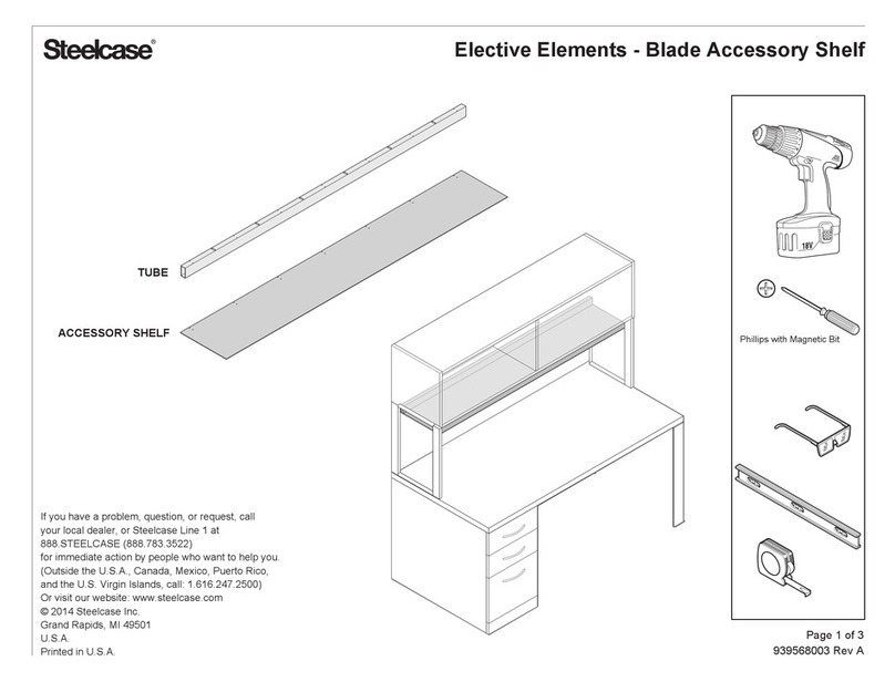 Steelcase Elective Elements Blade Accessory Shelf User manual