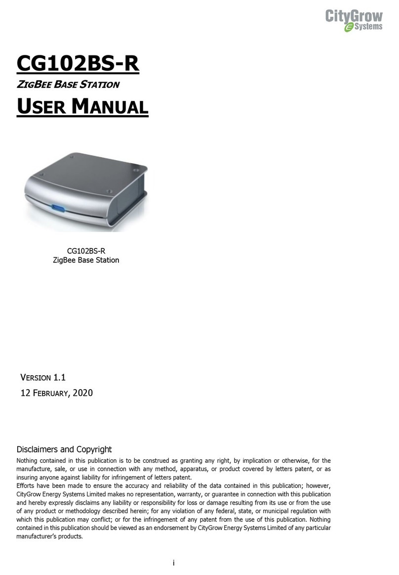 CityGrow Systems CG102BS-R user manual