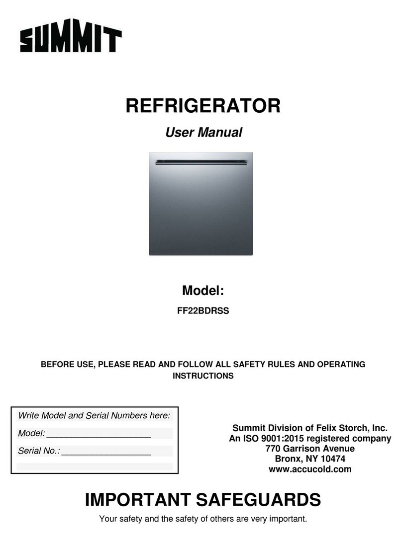 Summit FF22BDRSS User manual