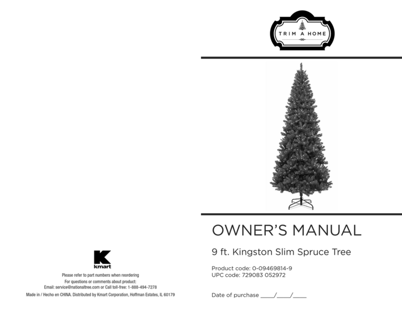 KMART Trim a Home 9 ft. Kingston Slim Spruce Tree owner's manual