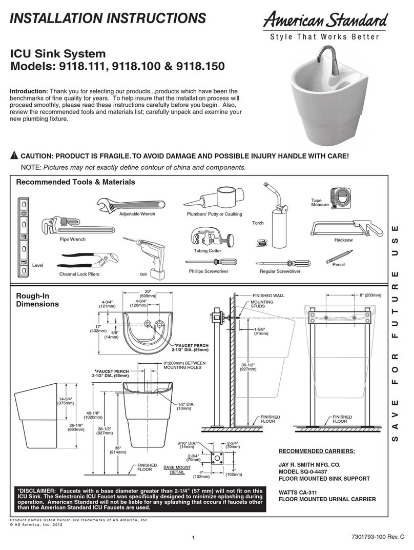 American Standard 9118.111 installation instructions