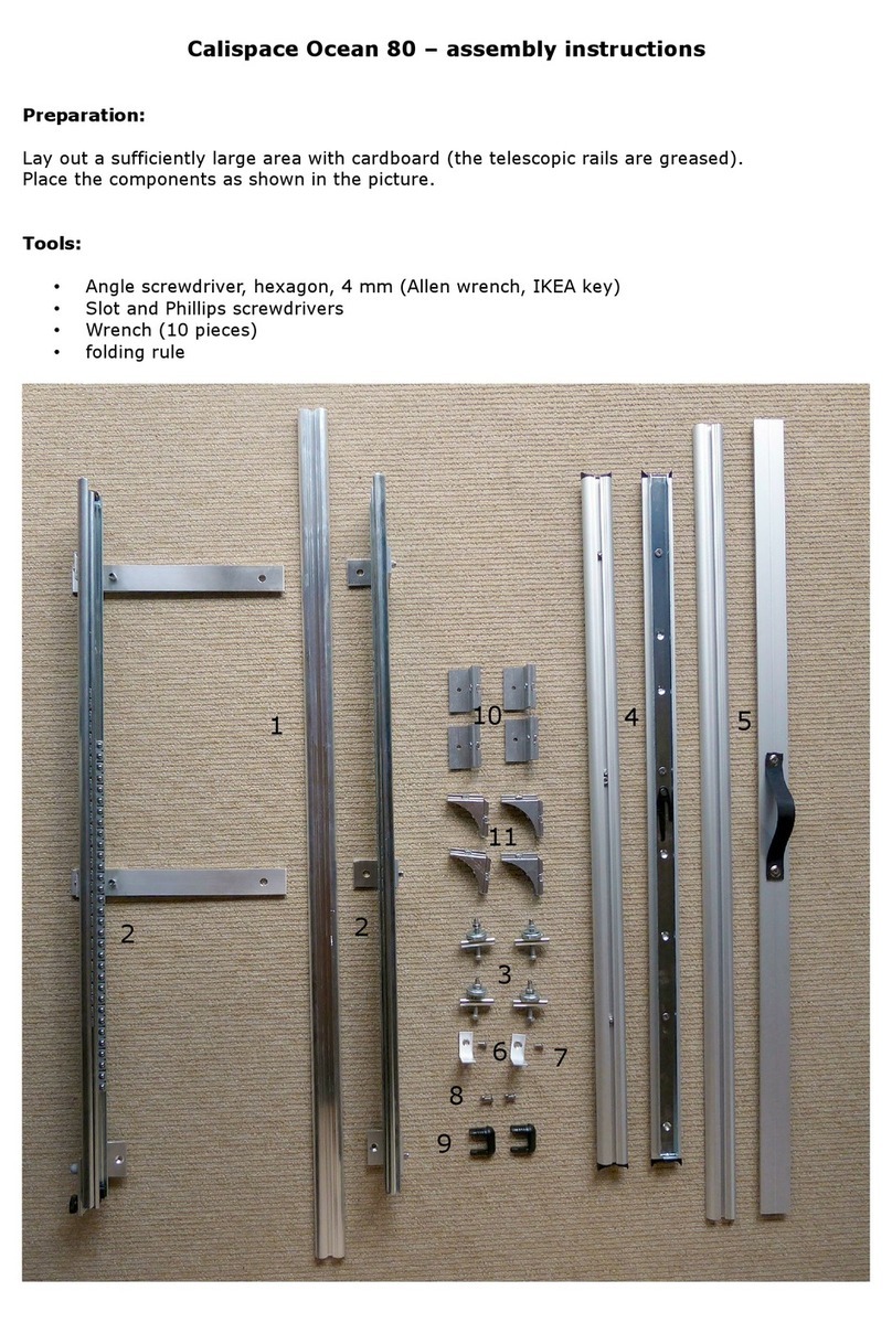 Calitop Calispace Ocean 80 Assembly instructions