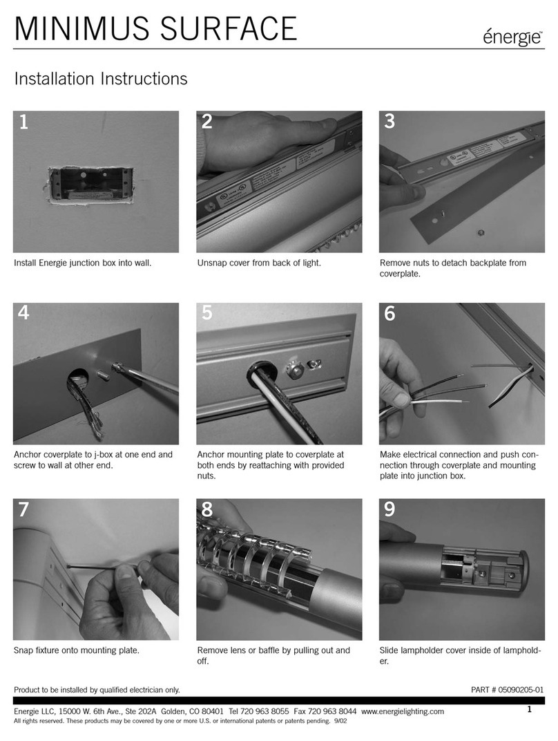 Energie MINIMUS SURFACE installation instructions