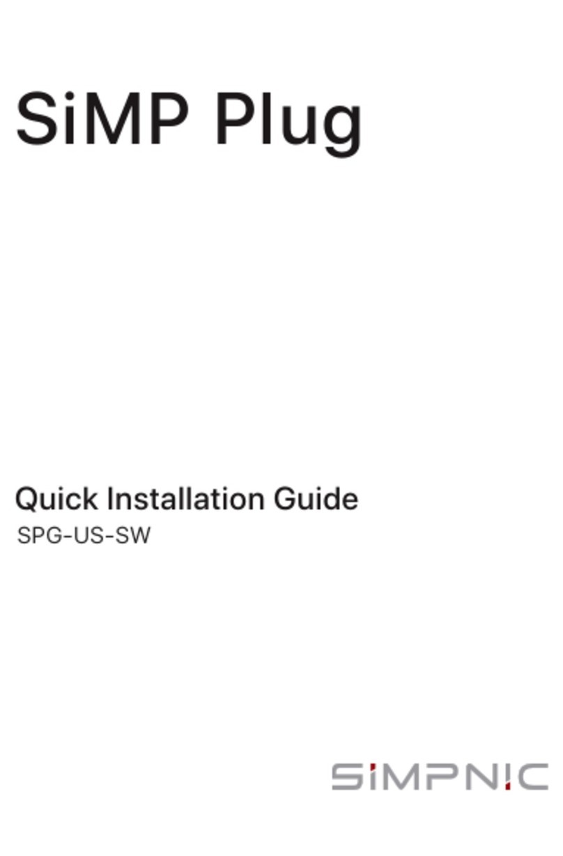 Simpnic SiMP Plug Quick installation guide Simpnic SiMP Plug Quick installation guide