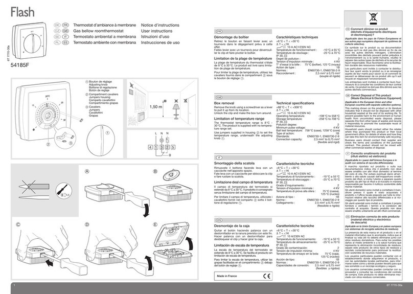 Flash 54185F User instructions
