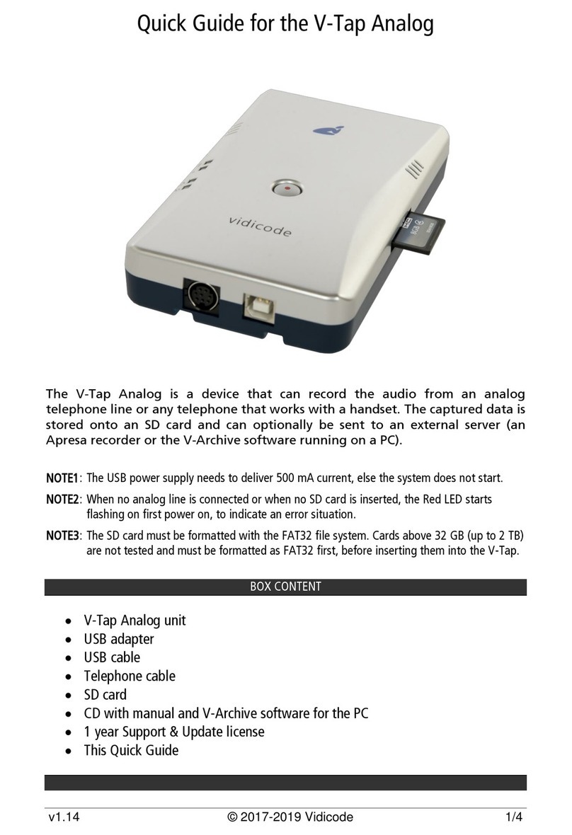 Vidicode V-Tap Analog quick guide