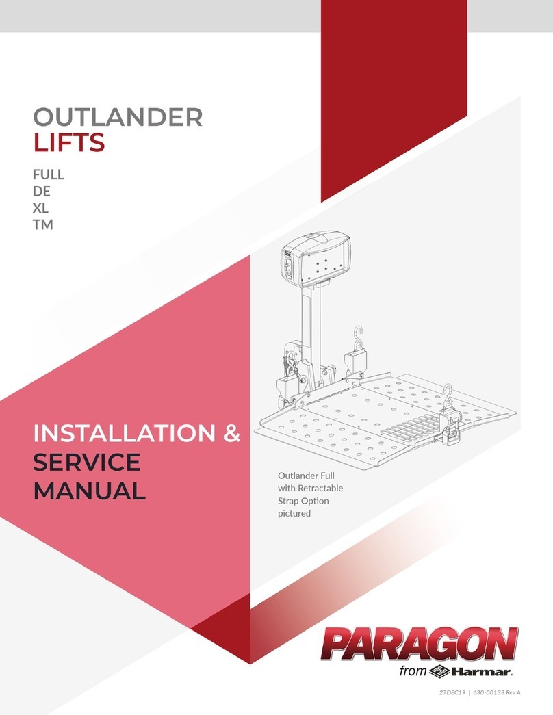Harmar Mobility PARAGON OUTLANDER Series Supplement