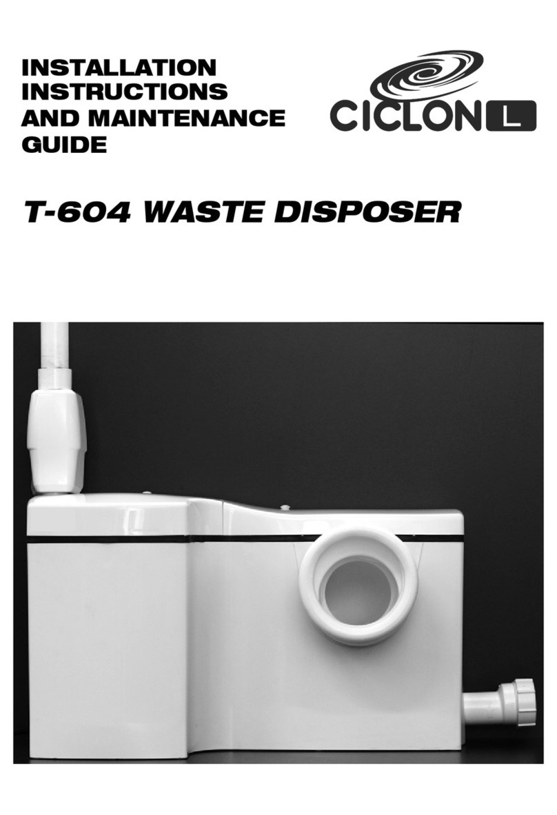 Reece Ciclon L T-604 Installation Instructions and Maintenance Guide
