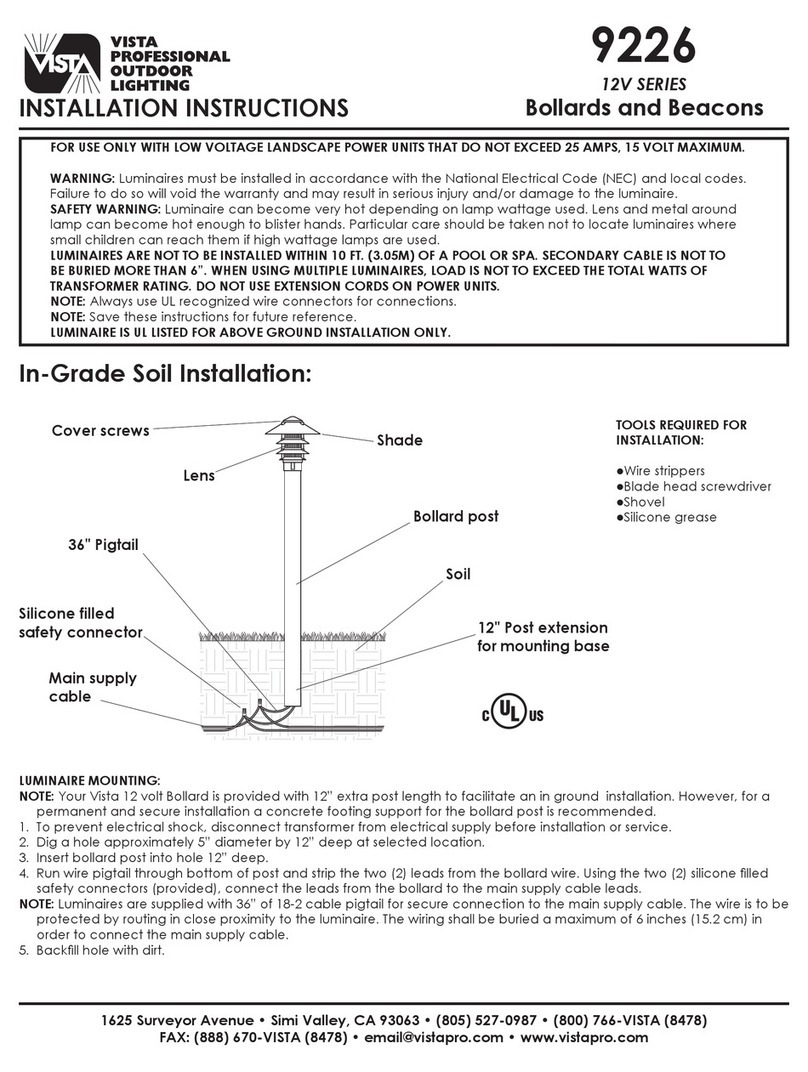 Vista 12V Series installation instructions Vista 12V Series installation instructions