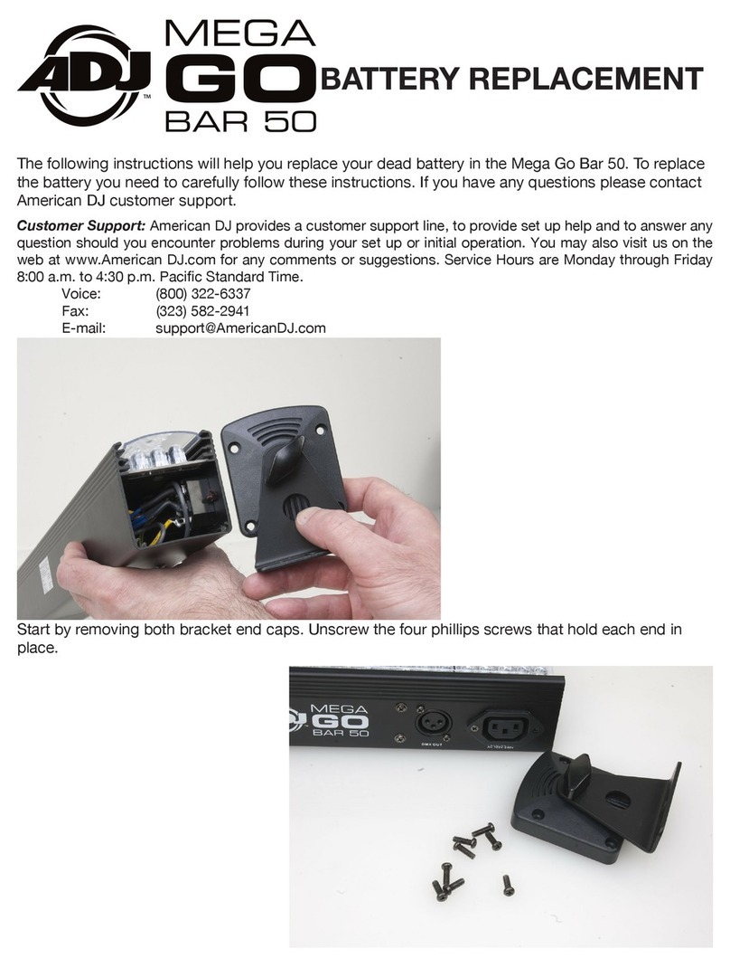 ADJ Mega Go Bar 50 Use and care manual