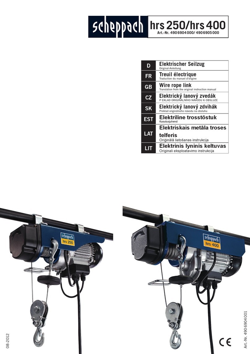 Scheppach hrs 250 Translation from the original instruction manual