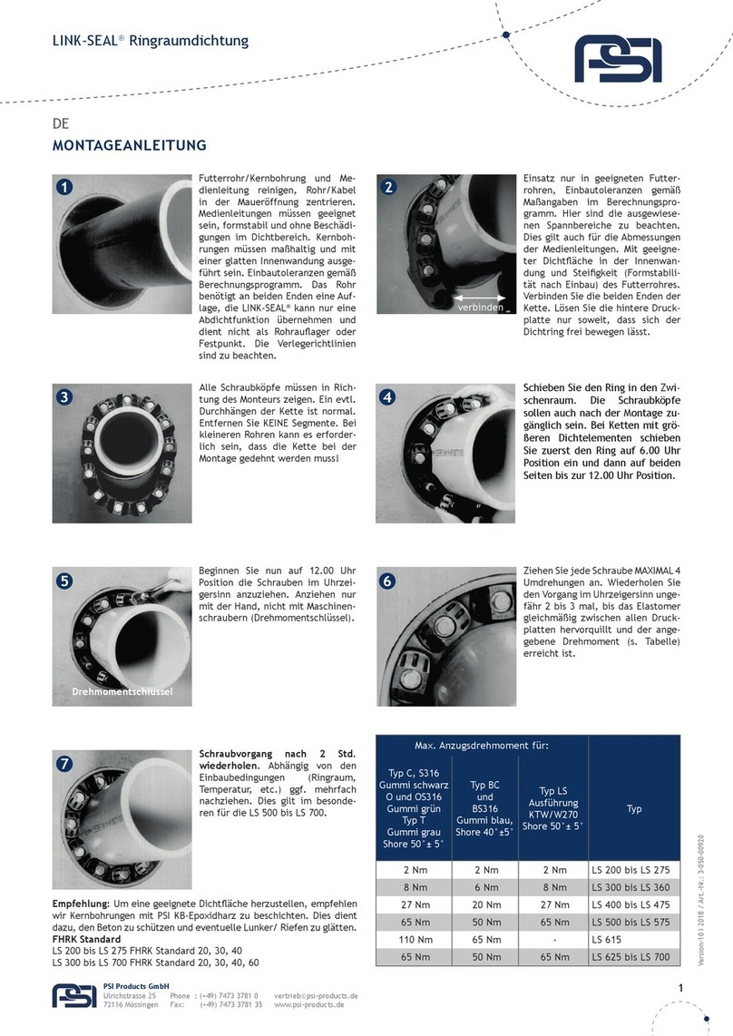 PSI LINK-SEAL Installation instruction