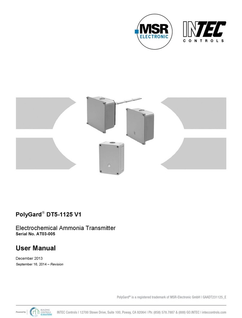 Intec Controls PolyGard DT5-1125 V1 user manual