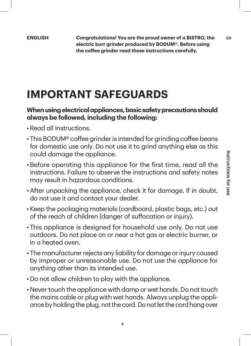 Bodum BISTRO User manual