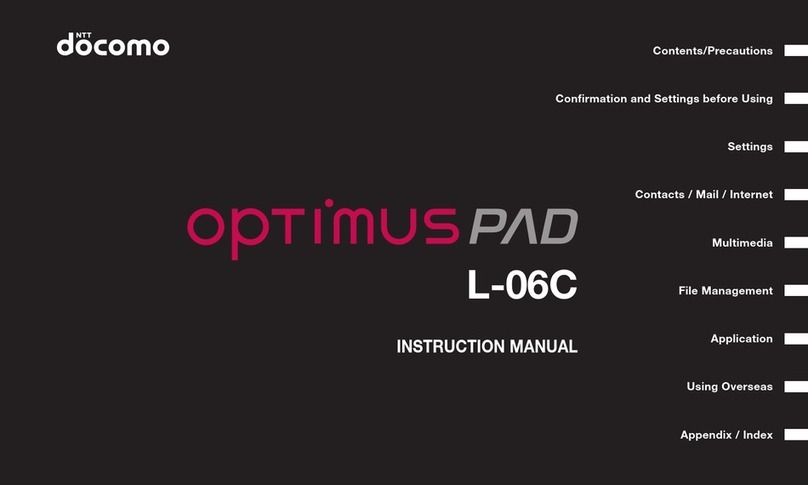 NTT docomo Optimus Pad L-06C instruction manual NTT docomo Optimus Pad L-06C instruction manual
