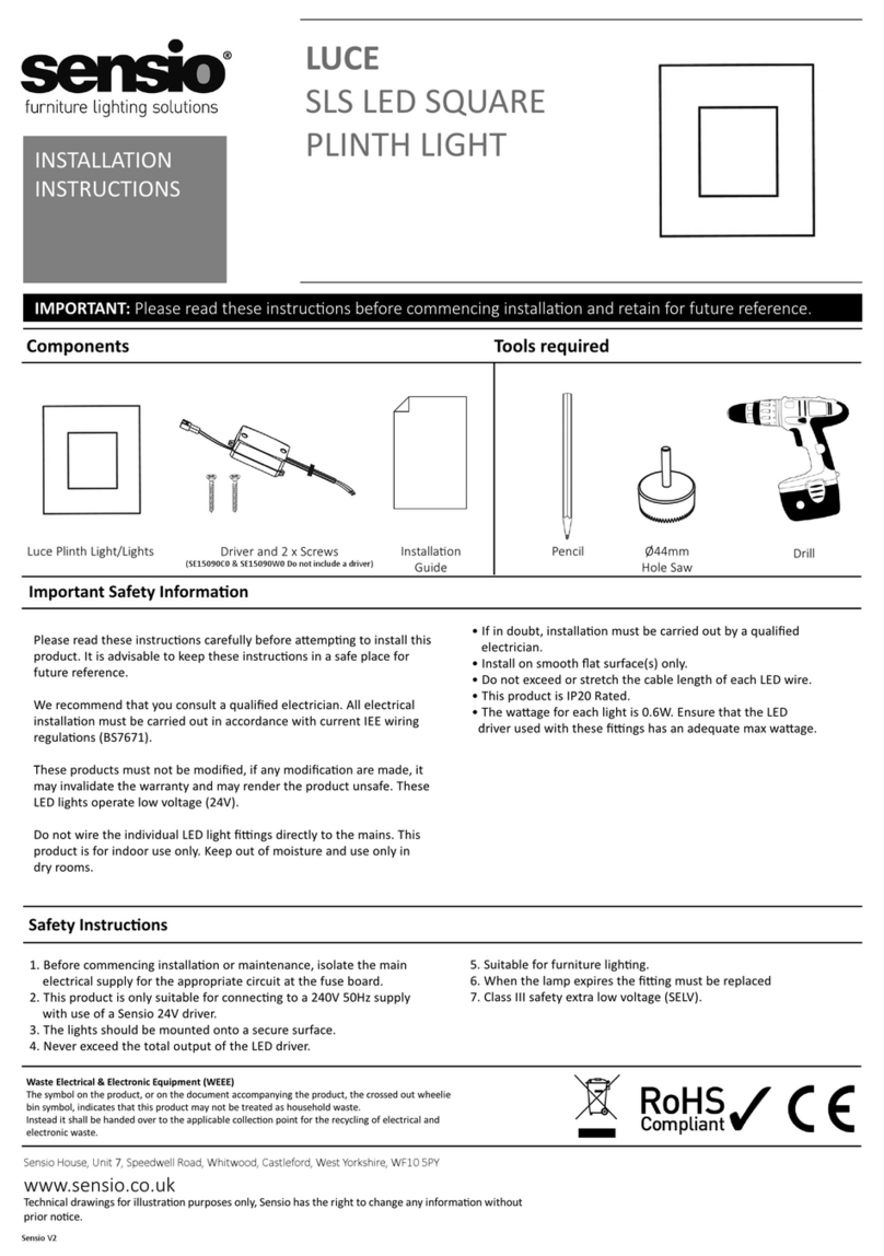 Sensio LUCE installation instructions