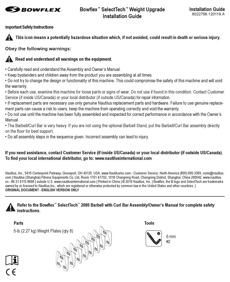 Bowflex SelectTech 2080 User manual