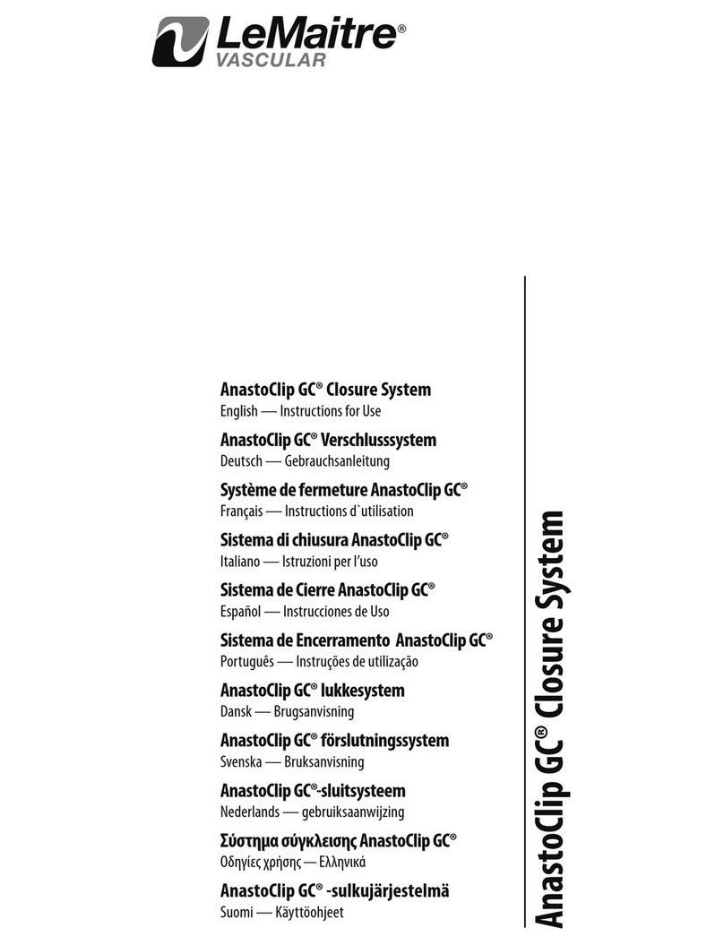 LeMaitre AnastoClip GC User manual