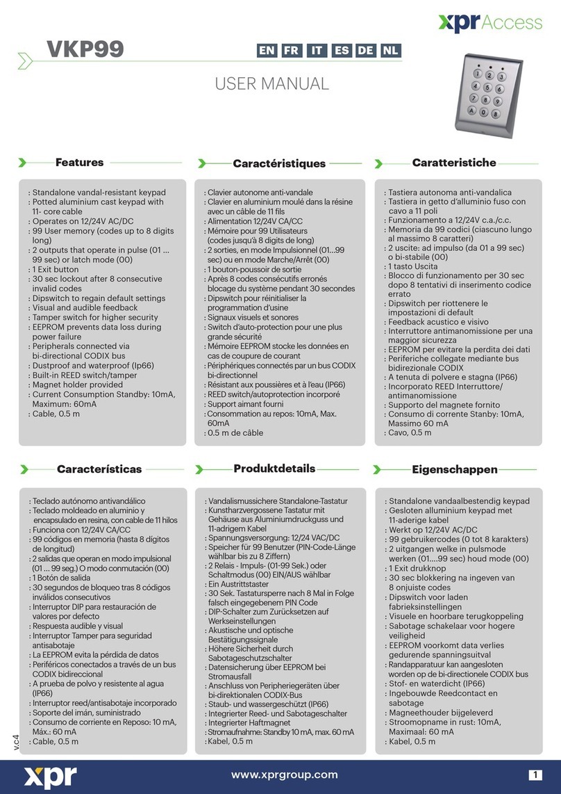 XPR Access VKP99 user manual