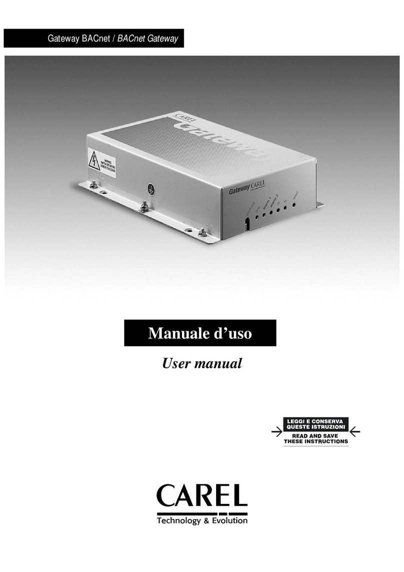 Carel GATEWAYBN0 User manual