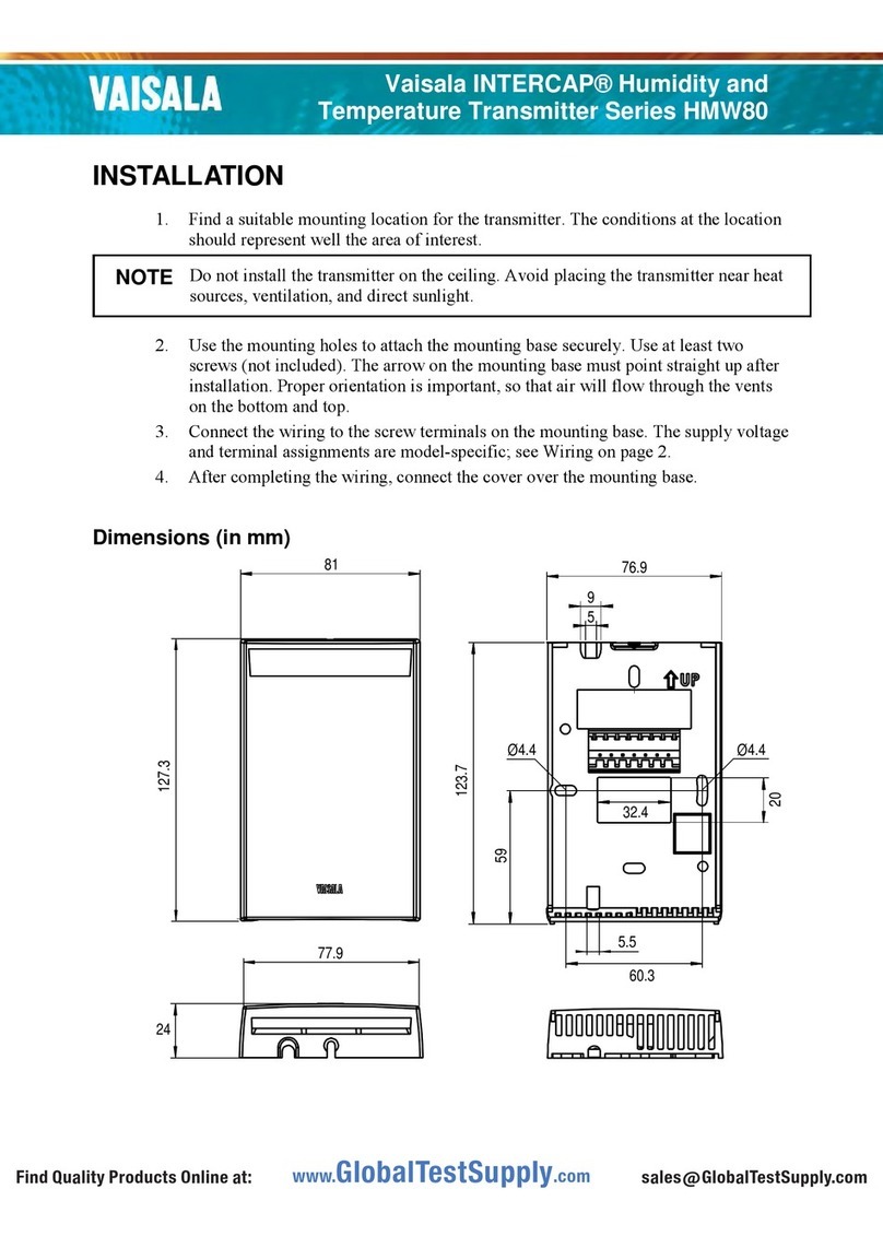 Vaisala INTERCAP HMW82 User manual