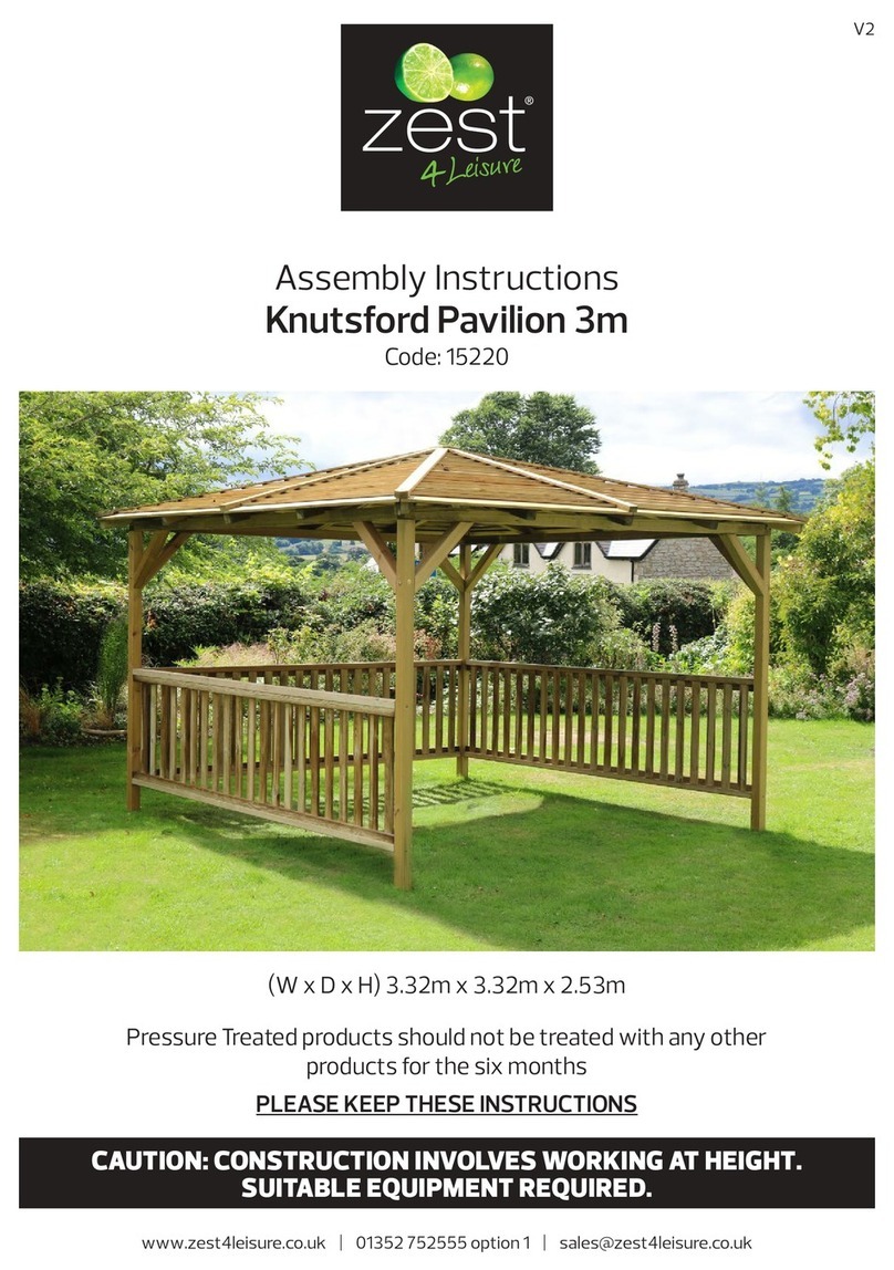 Zest 4 Leisure Knutsford Pavilion 3m User manual Zest 4 Leisure Knutsford Pavilion 3m User manual