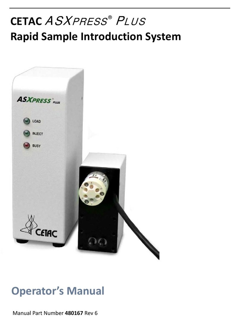 CETAC ASXPRESS PLUS Operator's manual
