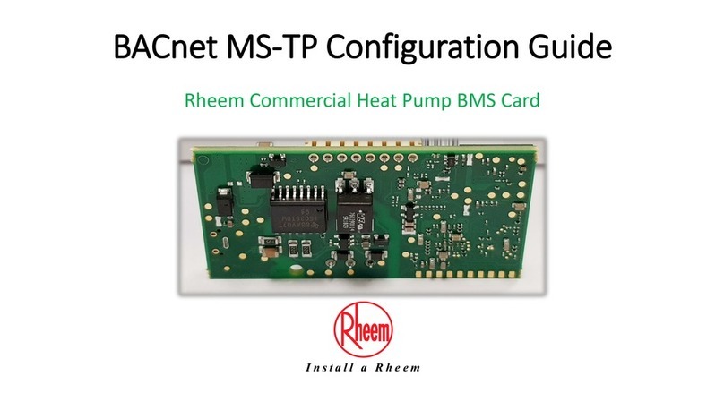 Rheem BACnet MS-TP User manual
