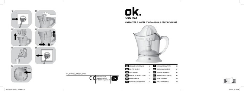O.K. OJU 102 user manual