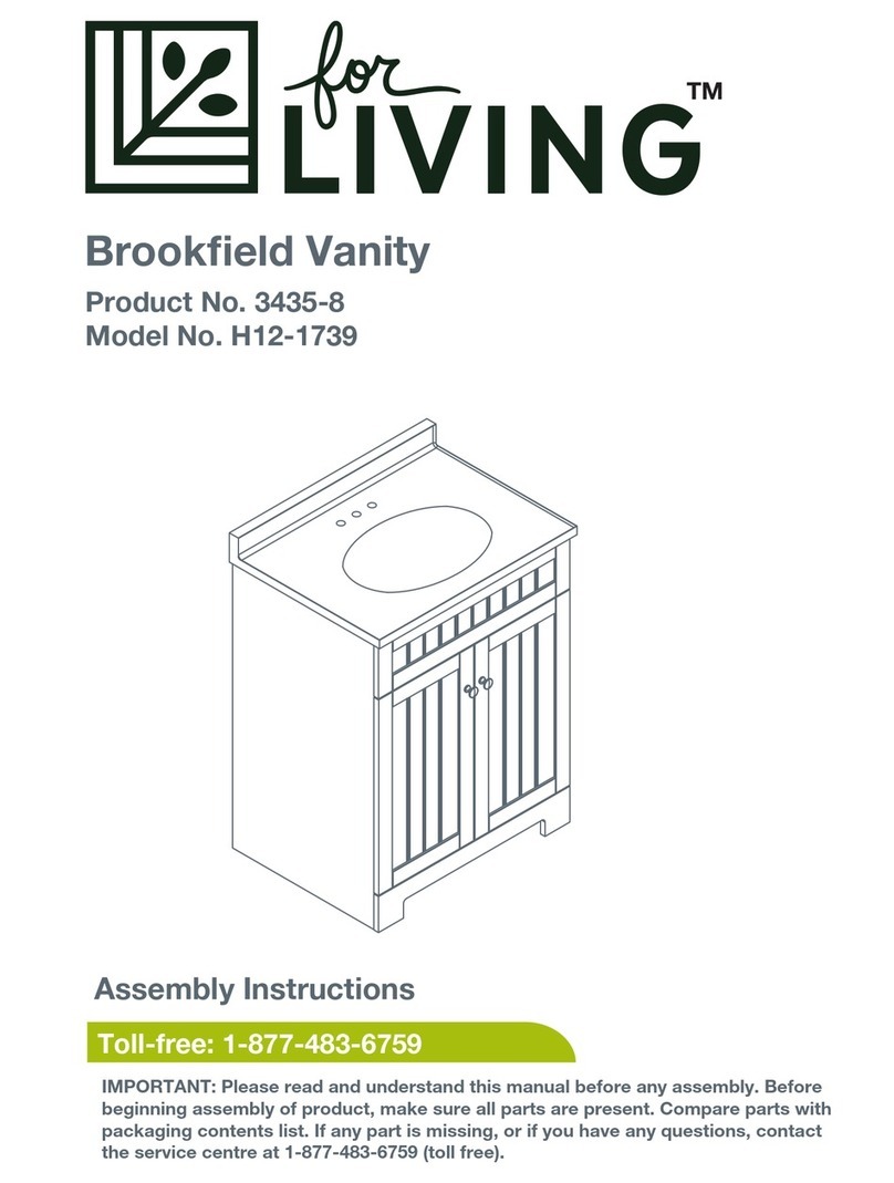 for Living Brookfield Vanity H12-1739 Assembly instructions