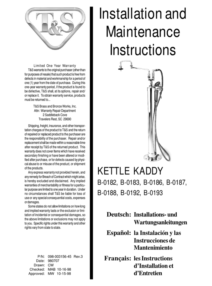 T&S B-0182 User manual