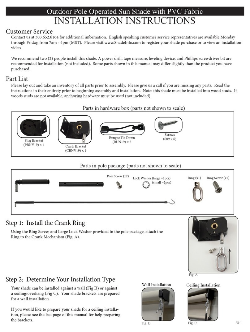 Keystone Fabrics Outdoor Pole Operated Sun Shade with PVC... installation instructions Keystone Fabrics Outdoor Pole Operated Sun Shade with PVC... installation instructions