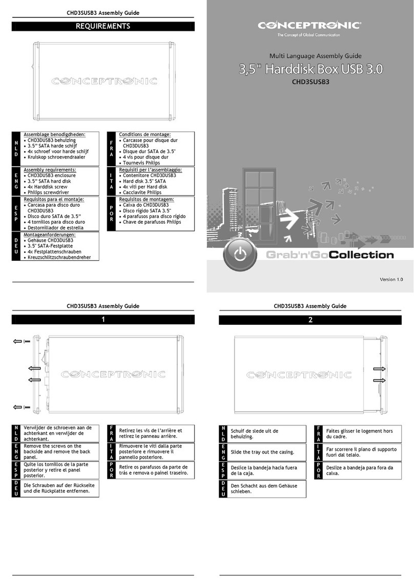 Conceptronic CHD3SUSB3 Multi Language Quick Guide