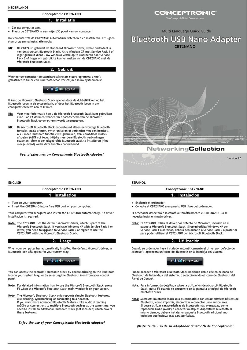 Conceptronic CBT2NANO User manual