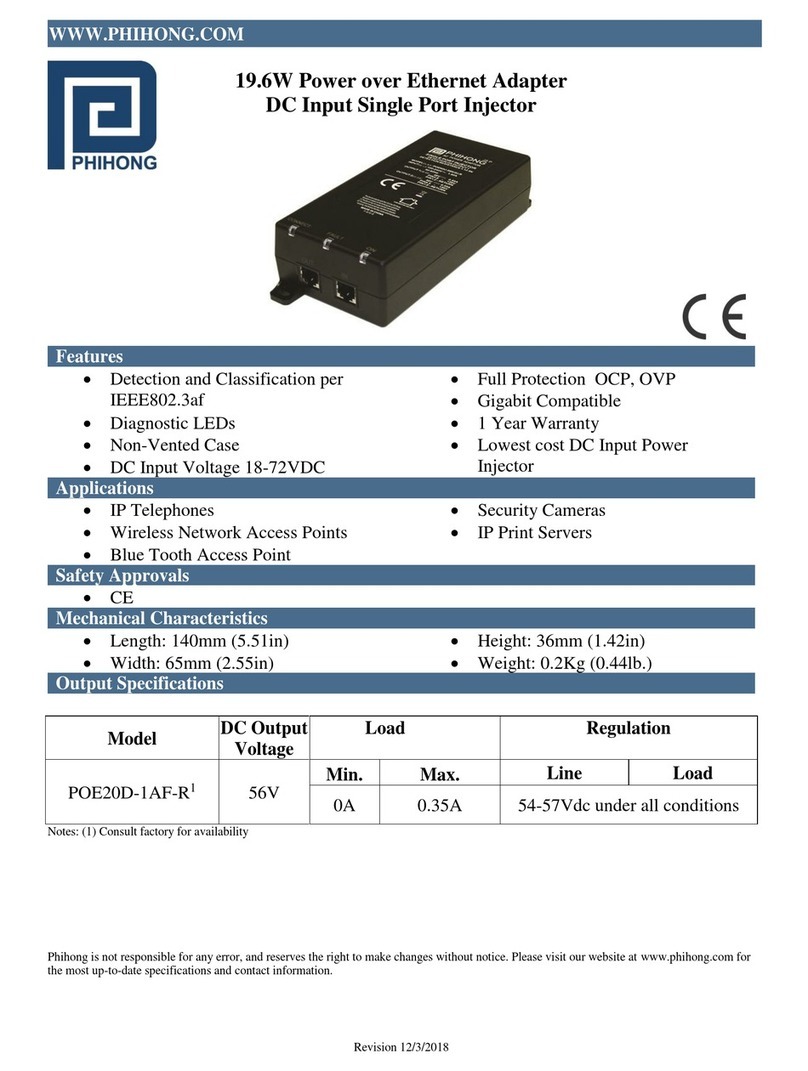 Phihong POE20D-1AF-R quick guide