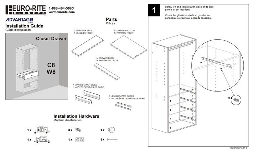 Euro-rite Closets ADVANTAGE Series installation guide