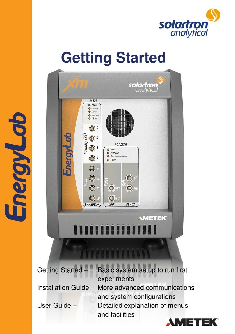 Ametek Solatron Analytical EnergyLab XM Getting started Ametek Solatron Analytical EnergyLab XM Getting started