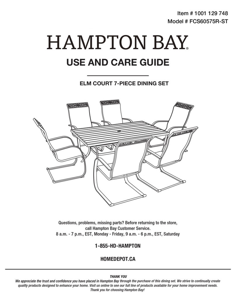 HAMPTON BAY ELM COURT Use and care guide HAMPTON BAY ELM COURT Use and care guide